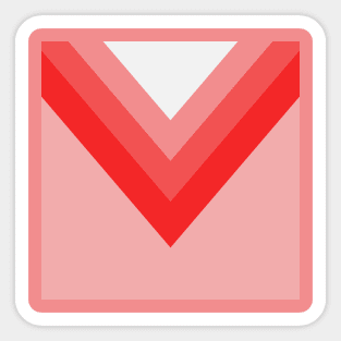 Red and Pink Chevrons Sticker